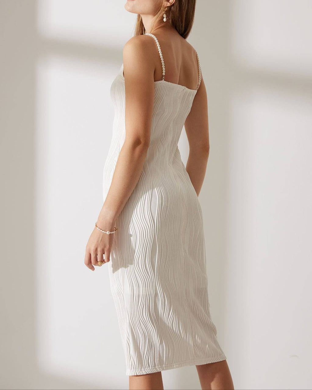 Clara | Abito Midi Con Tessuto Texturizzato